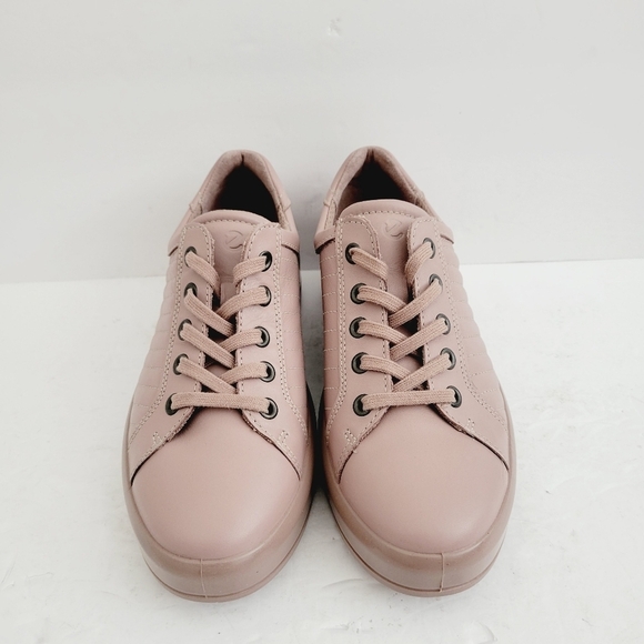 NEW ECCO SOFT 9 II Rose Leather Sneakers Size 5 - 5.5 - Picture 4 of 8
